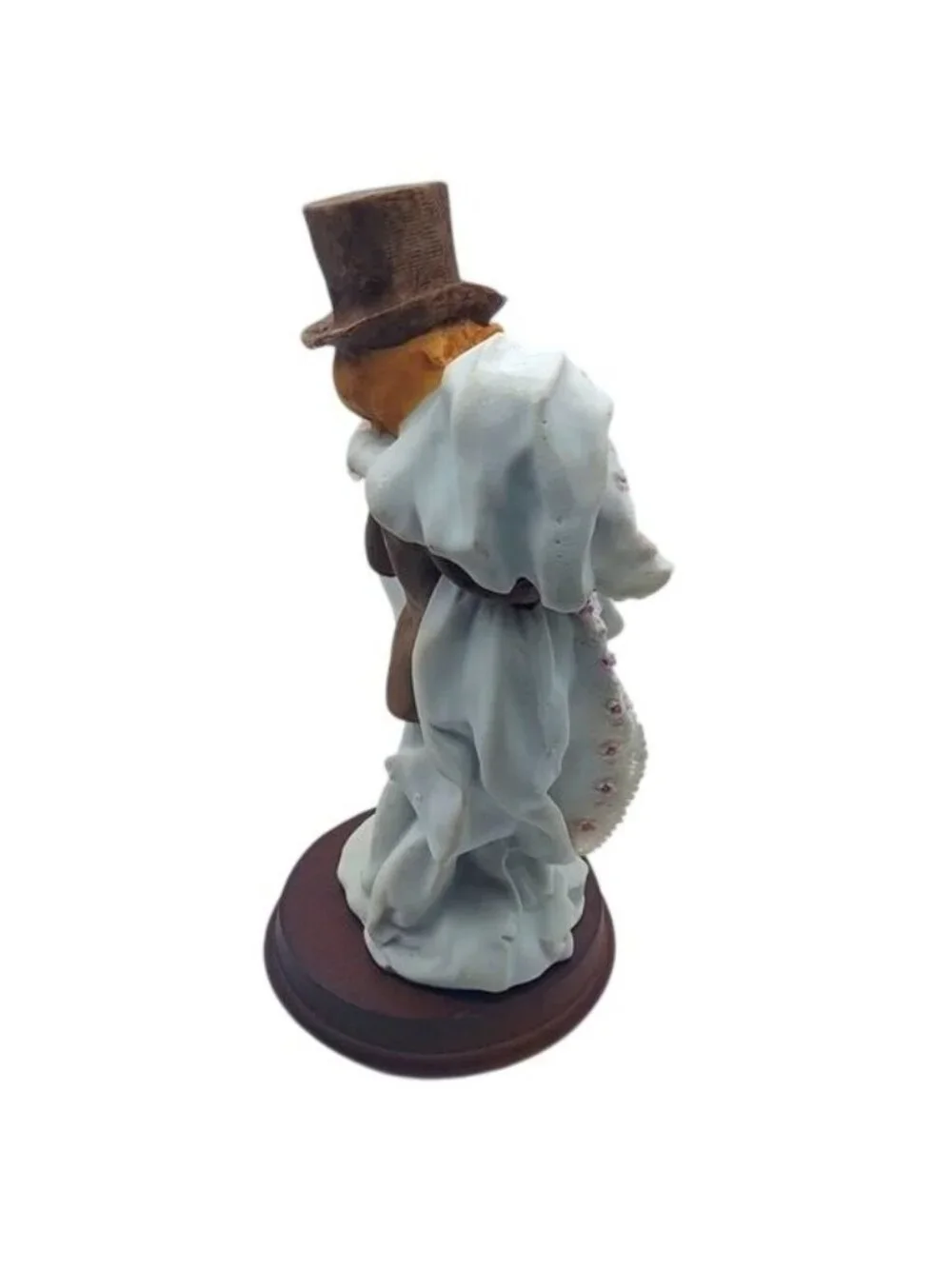 Just Married Porcelain Bride & Groom Crossing the Threshold Collectors Figurine
